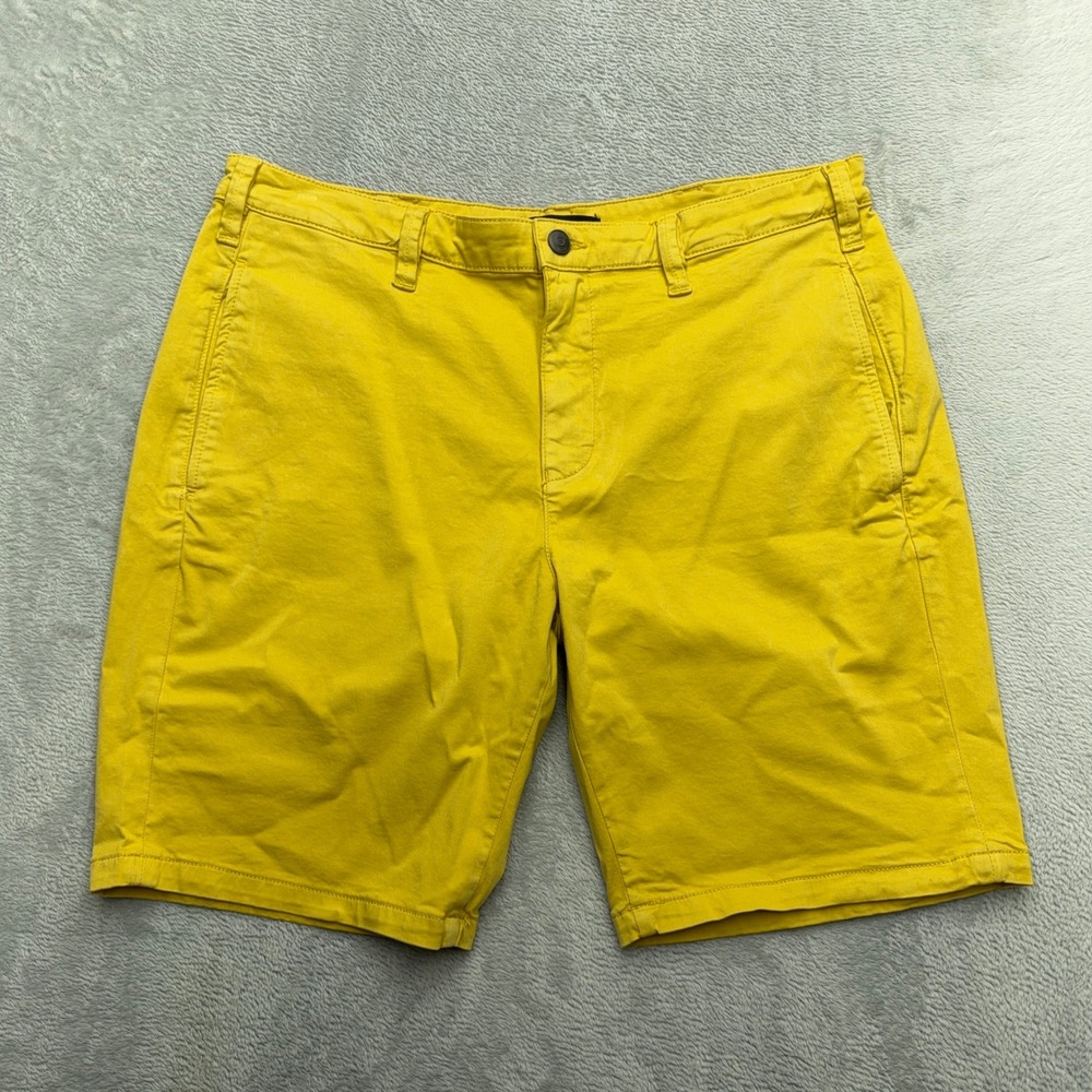 Mavi Shorts Mens 38 Yellow Simon Slim Fit Stretch Chino Casual Cotton Blend